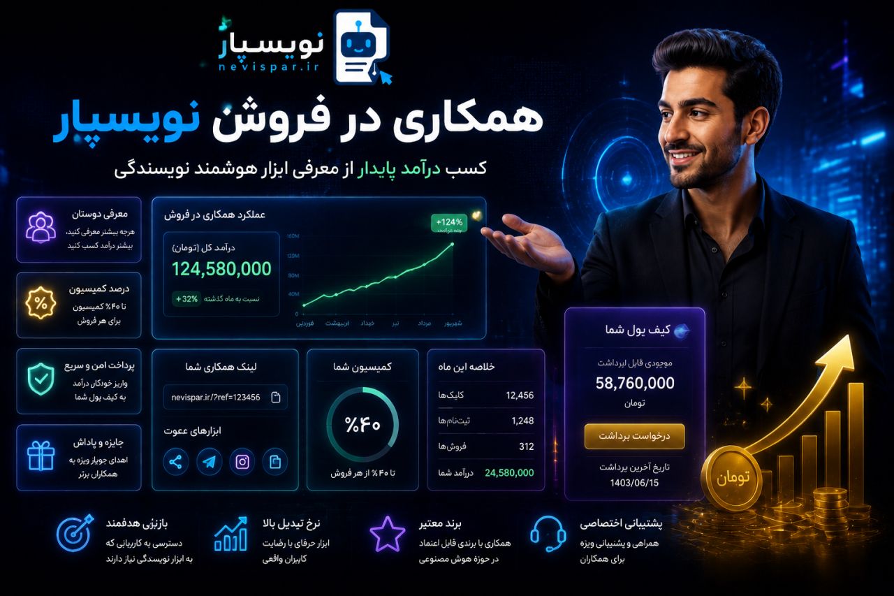 همکاری در فروش در نویسپار — آموزش نویسپار